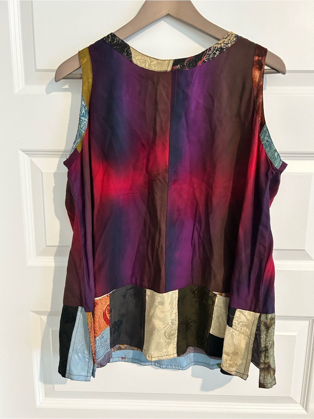 Vintage Kusnadi Ombre Patchwork Top Purple Red Multi Size L - Picture 14 of 16